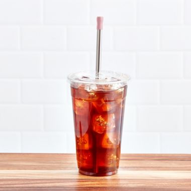 Dash&reg; Collapsible Magnetic Super Straw with Case in Rose. View a larger version of this product image.