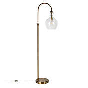 Hudson&amp;Canal&reg; Arc Floor Lamp with Seeded Glass Shade in Gold