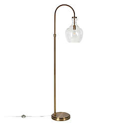 Arc Floor Lamp with Seeded Glass Shade