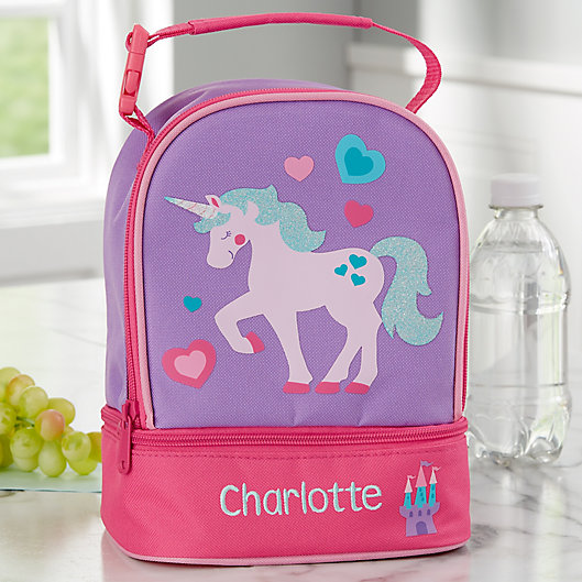Personalised UNICORN Packed Lunch/Sandwich Bag *Pink Blue Red* 
