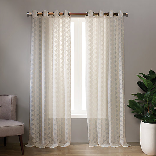 Alternate image 1 for Landon 84-Inch Grommet Sheer Window Curtain Panel in Linen (Single)