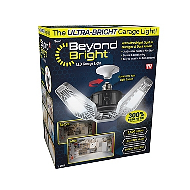 Beyond Bright&trade; 40-Watt Equivalent Utility Light in Black/Silver. View a larger version of this product image.