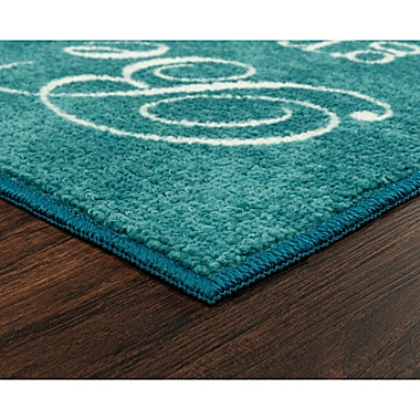 "Be Grateful" 20" x 34" Accent Rug in Blue. View a larger version of this product image.