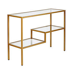 Lovett Console Table in Antique Brass