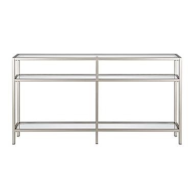 Hudson&amp;Canal&reg; Sivil Console Table in Satin Nickel finish. View a larger version of this product image.