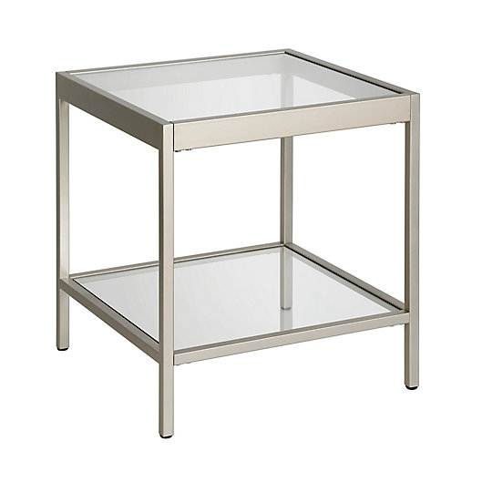Alexis Side Table In Satin Nickel Bed, Bed Bath Beyond Side Table