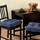 Alternate image 1 for Greendale Home Fashions Hyatt Microfiber Chair Pads  in Denim (Set of 2)