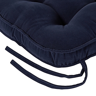 Greendale Home Fashions Hyatt Microfiber Chair Pads  in Denim (Set of 2). View a larger version of this product image.