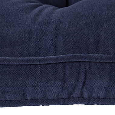 Greendale Home Fashions Hyatt Microfiber Chair Pads  in Denim (Set of 2). View a larger version of this product image.