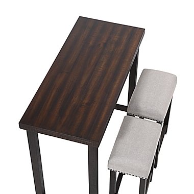 3-Piece Pub Set in Dark Walnut. View a larger version of this product image.