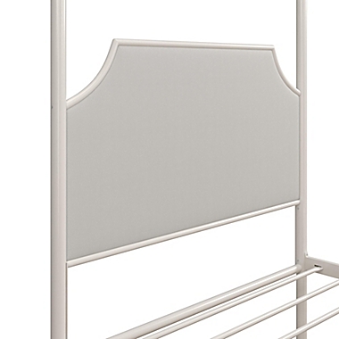 Little Seeds Monarch Hill Clementine Twin Canopy Bed in White. View a larger version of this product image.