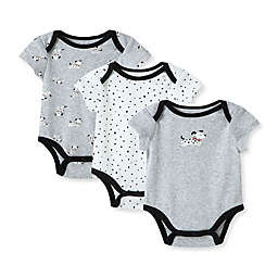 Little Me® 3-Pack Dalmation Bodysuits in Grey