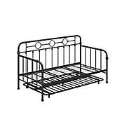 Little Seeds&trade; Willow Twin Metal Daybed with Trundle in Black