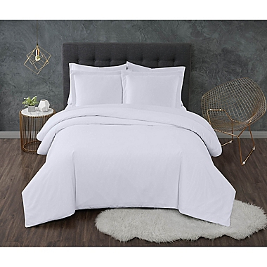 Truly Calm&reg; Antimicrobial 2-Piece Twin XL Duvet Set in White. View a larger version of this product image.