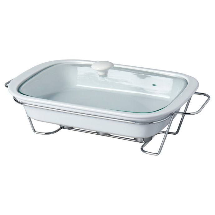 Denmark® 2.5 qt. Stoneware Rectangular Covered Buffet Server Bed Bath