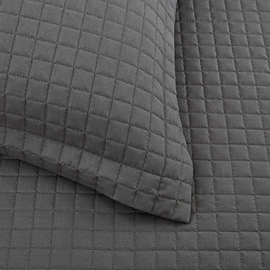 Millano Collection Classic 3-Piece Full/Queen Quilt Set in Grey. View a larger version of this product image.