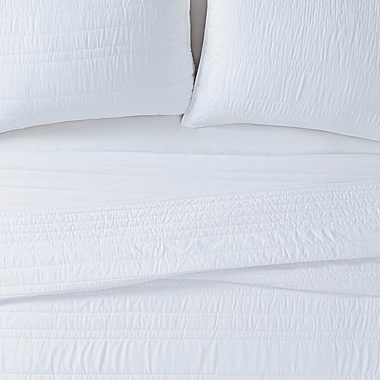 Truly Calm&reg; Antimicrobial 2-Piece Twin XL Quilt Set in White. View a larger version of this product image.