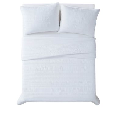 Truly Calm&reg; Antimicrobial 2-Piece Twin XL Quilt Set in White. View a larger version of this product image.