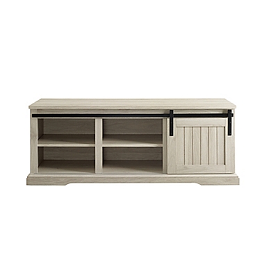 Forest Gate&trade; 48-Inch Sage Farmhouse Sliding Door Entryway Bench in Birch. View a larger version of this product image.