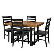 Forest Gate&trade; Farmhouse 5-Piece Dining Set in Brown/Black