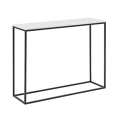 Forest Gate&trade; 42-Inch Open Box Entryway Table in Faux White Marble/Black. View a larger version of this product image.