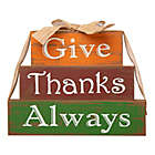 Alternate image 0 for Glitzhome&reg; &quot;Give Thanks Always&quot; Blocks Table Decoration in Orange