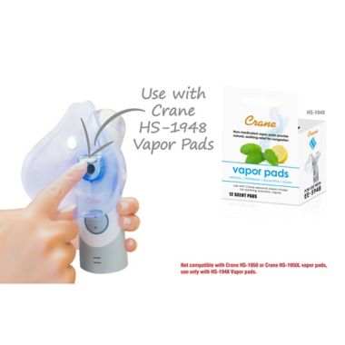 Crane Cordless Warm Steam and Cool Mist Personal Inhaler in White. View a larger version of this product image.