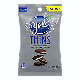 York Thins Dark Chocolate Covered Peppermint Patties 3.4 oz. Peg Bag