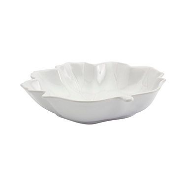 Modern Farmhouse Harvest Leaf Serving Bowl in White<br />. View a larger version of this product image.
