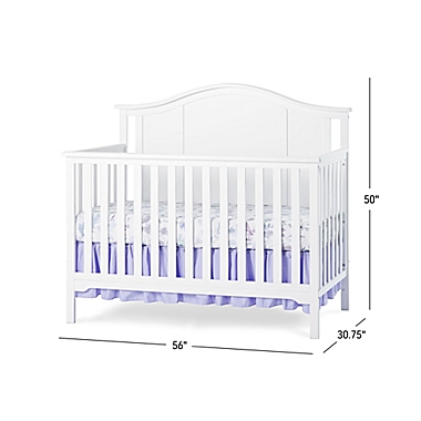 Child Craft&trade; Forever Eclectic&trade; Cottage Arch Top 4-in-1 Convertible Crib in Matte White. View a larger version of this product image.