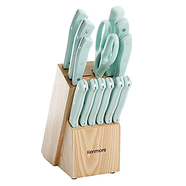 Kenmore Kane 14-Piece Knife Block Set in Glacier. View a larger version of this product image.