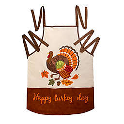 Glitzhome® Thanksgiving Embroidered Turkey Apron