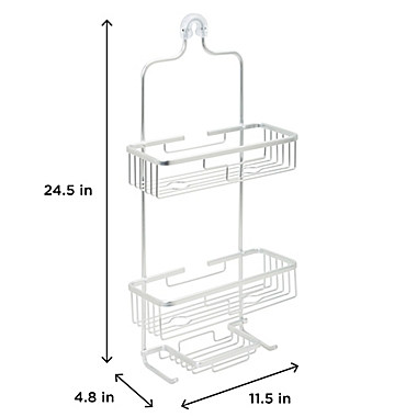 ORG NeverRust Premium Aluminum Shower Caddy in Satin Chrome. View a larger version of this product image.
