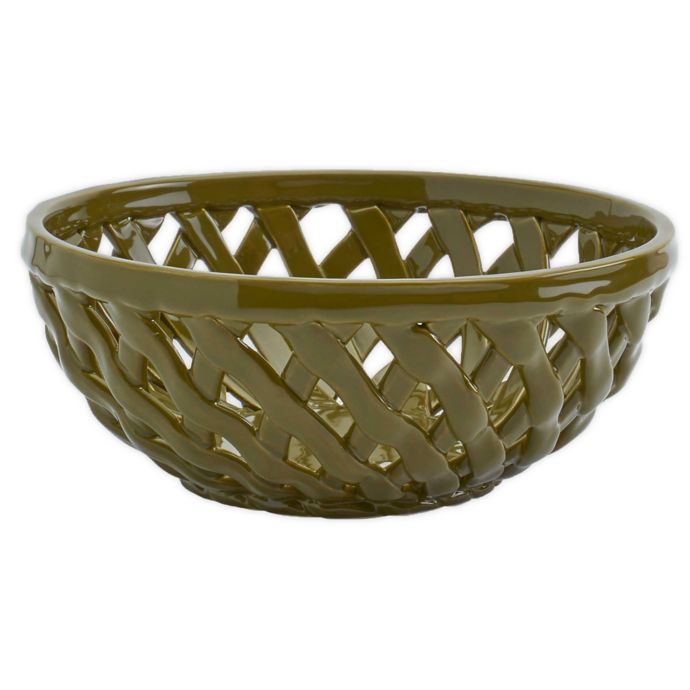 Modern Farmhouse Harvest Bread Basket in Green Bed Bath and Beyond Canada