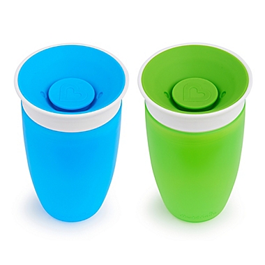 Munchkin&reg; Miracle&reg;360&ordm; 2-Pack 10 oz. Sippy Cups in Green/Blue. View a larger version of this product image.