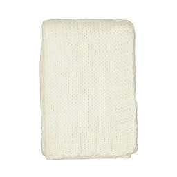 NoJo Kimberly Grant Large Gauge Cable Knit Blanket in Ivory