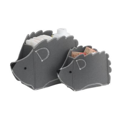 Little Love by NoJo&reg; 2-Piece Hedgehog Storage Caddy Set in Grey