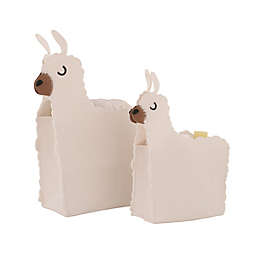 Little Love by NoJo® 2-Piece Llama Storage Caddy Set in White