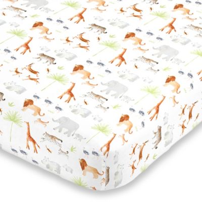 orange crib sheet