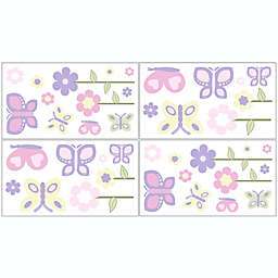 Sweet Jojo Designs® Butterfly Wall Decal Stickers in Pink/Purple