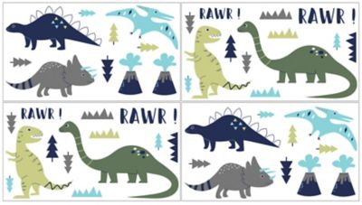 sweet jojo mod dinosaur crib bedding