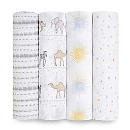 aden + anais essentials® Sunshine 4-Pack Swaddle Blankets in Grey