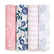 aden + anais essentials&reg; 4-Pack Flowers Swaddle Blankets in Pink