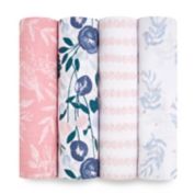 aden + anais essentials&reg; 4-Pack Flowers Swaddle Blankets in Pink