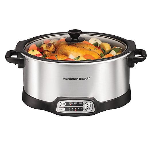Alternate image 1 for Hamilton Beach® Stovetop Sear & Cook 6 qt. Slow Cooker in Silver
