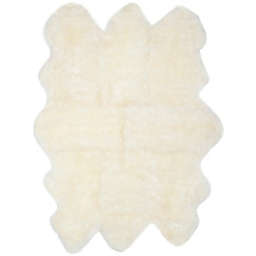 Bee & Willow™ Home Sheepskin 5'5" x 7'7" Area Rug in White