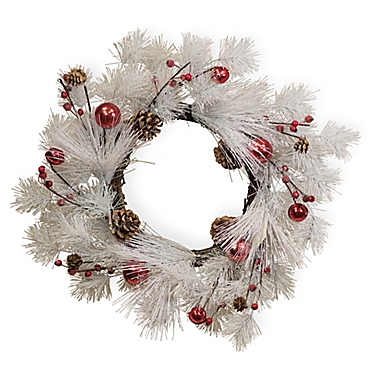 PMS International Snow White Christmas Tinsel Wreaths 051/489 
