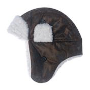 Toby Fairy&trade; Faux Leather Trapper Hat in Chocolate