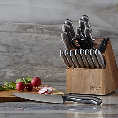 Chicago Cutlery&reg; Insignia Stainless Steel 18-Piece Knife Block Set. View a larger version of this product image.