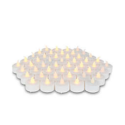 Flameless LED Tea Light Candles in White (Set of 48)